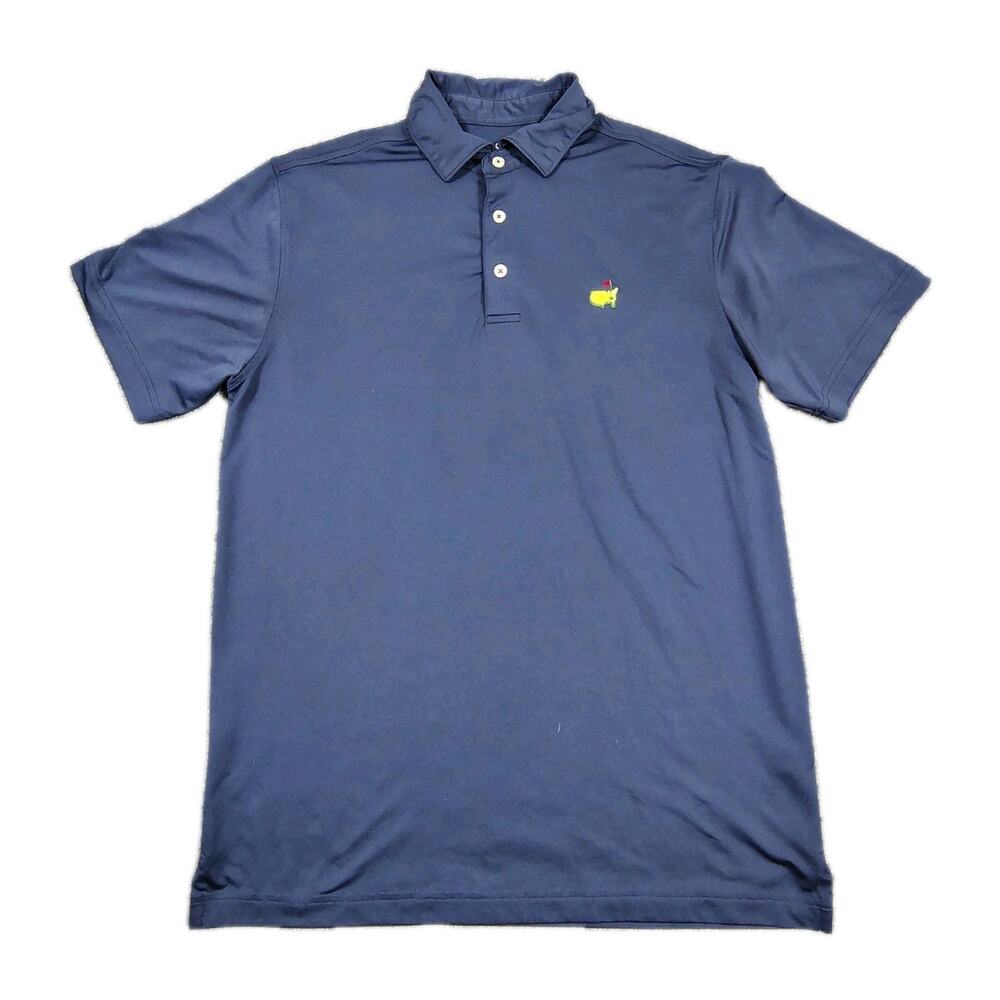 Masters Tech Polo Shirt Men's Small Blue Performance Golf Stretch Lightweight